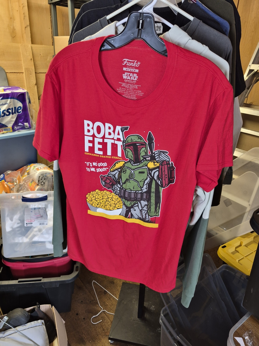 Funko Star Wars Boba Fett Red Kids Graphic Tee Bin 52